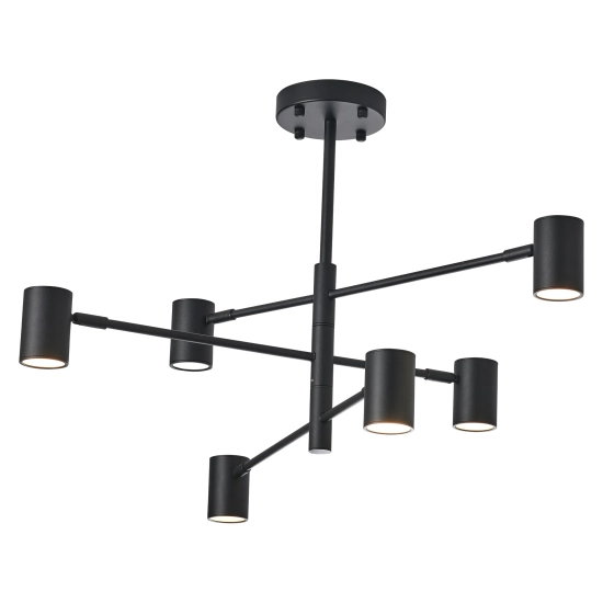 Lampa Sufitowa Noe 6xGU10 czarna PLC0102-BK yaskr