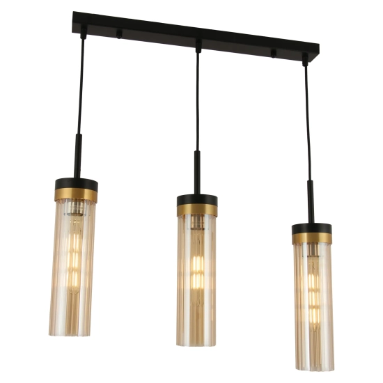 Lampa Wisząca Malika 3xE27 czarny PL0140-3 yaskr