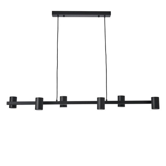 Lampa Wisząca Noe Long 6xGU10 czarna PL0111-BK yaskr