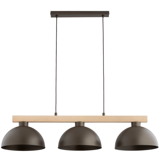 Lampa wisząca VERTA 3xE27 brązowy jasne drewno 62624 ALFA