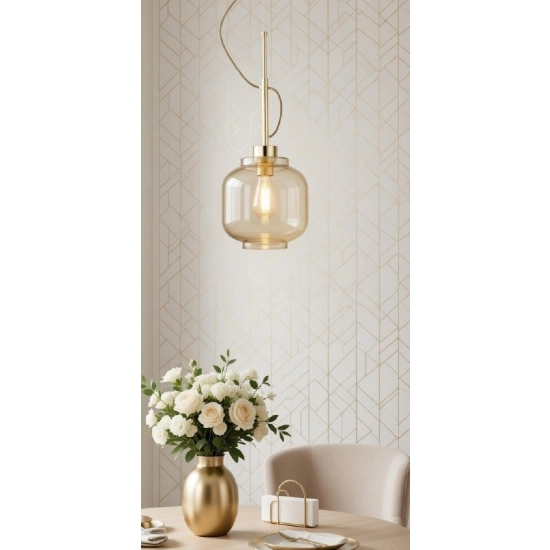 Lampa wisząca Lexa 1xE27 złota 61579 ALFA