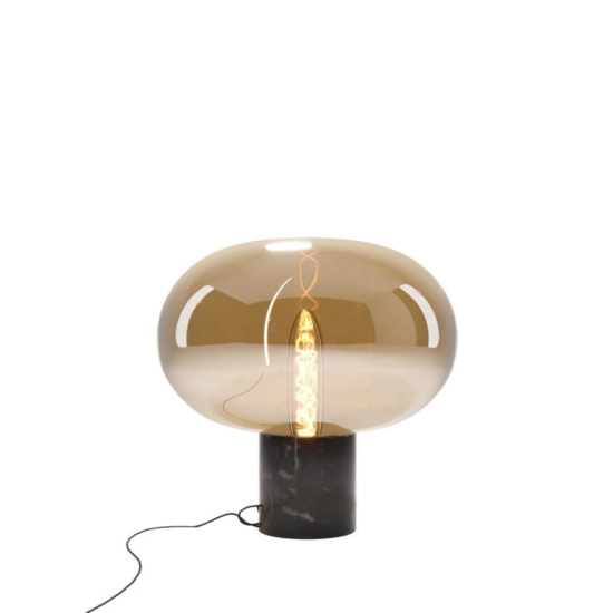 Lampa Stołowa Moonstone Amber Glass + Black Marble T0058 MAXLIGHT - zdjęcie produktu