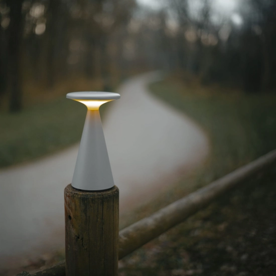 Lampa stołowa Funghi szara IP44 T0064 MaxLight