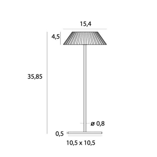 Lampa stołowa Muffin taupe IP44 T0065 MaxLight