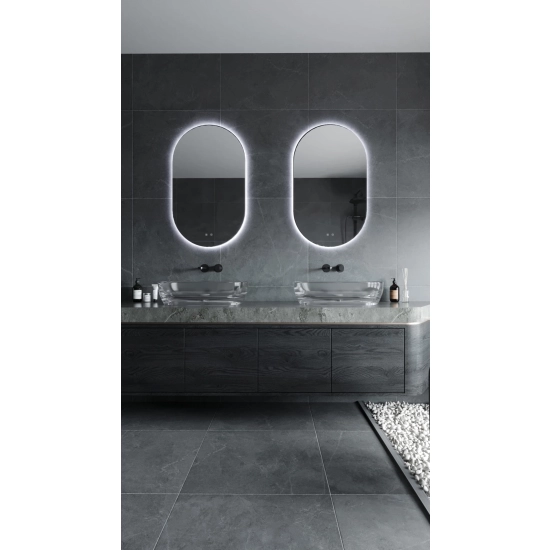 Mirror Prostokąt 100x60cm Bezramkowe Lustro Podświetlane W0388 MaxLight