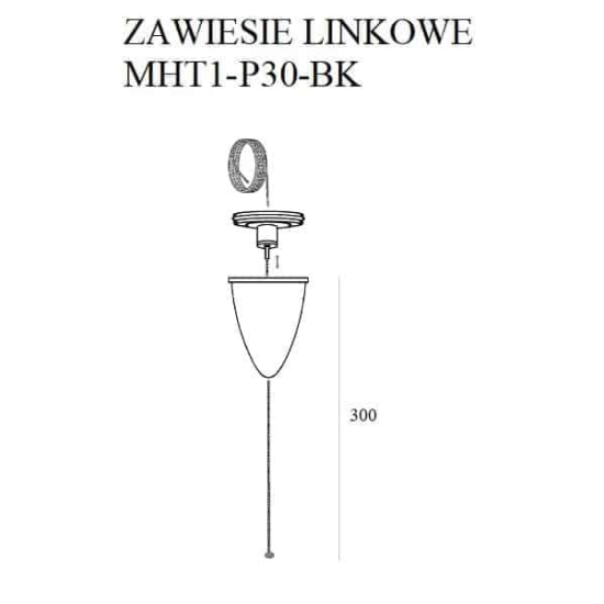 ZAWIESIE LINKOWE 3M CZARNE MHT1-P30-BK MaxLight - zdjęcie dodatkowe 1
