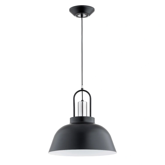 Lampa wisząca MIRAVE CZARNA CHROM 1xE27 61312 ALFA
