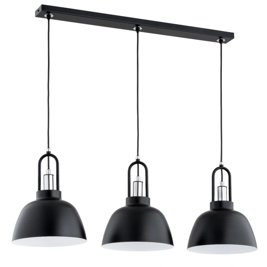 Lampa wisząca MIRAVE CZARNA CHROM 3xE27 62376 ALFA