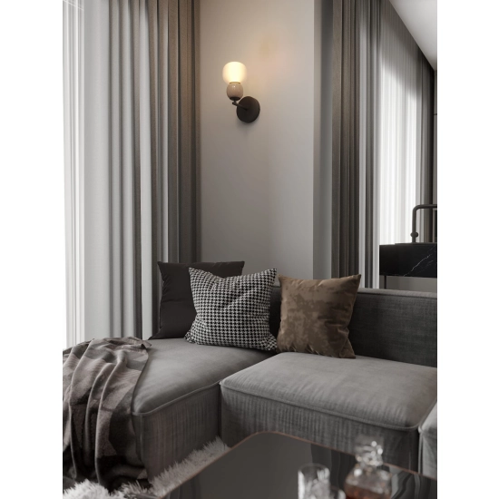 Kinkiet Modern 5w, Opal + Medium Brown W0399 MaxLight