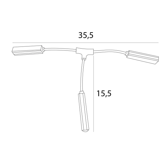 Magnetic MT0035 Łączenie zasilania do łącznika mechanicznego T białe Maxlight