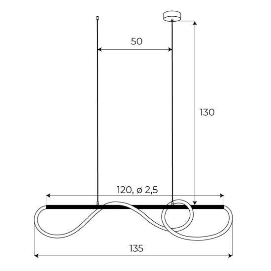 Lampa wisząca Laguna Złota P0614 MaxLight