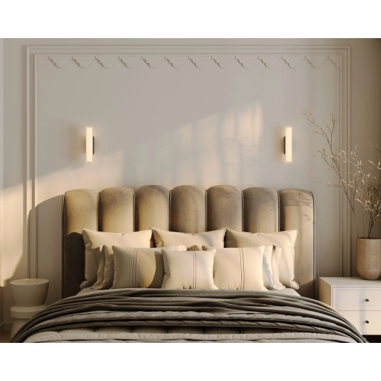 Kinkiet Fayette 31cm 6W Czarny IP44 3000K W0363 MaxLight