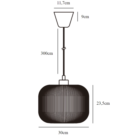 Lampa wisząca Milford 30 46583001 nordlux