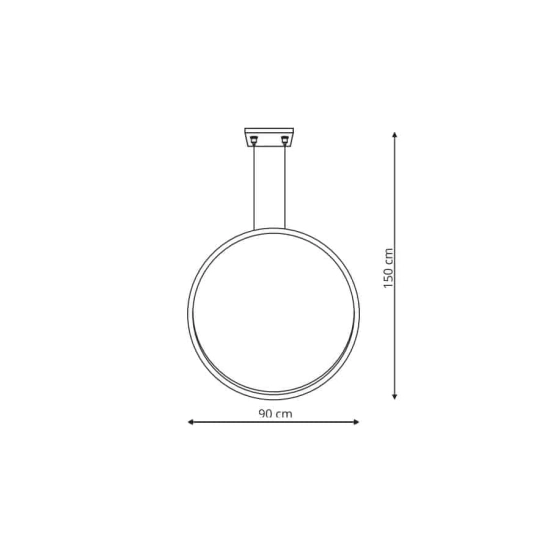 Lampa wisząca Mirror L czarna IP44 LED CCT LP-999/1P L BK CCT Light Prestige