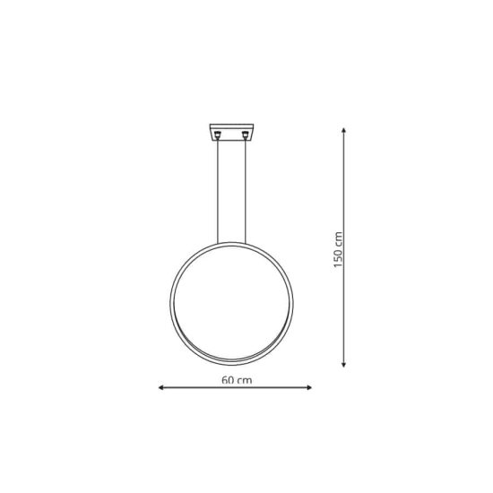 kinkiecik.pl Mirror wisząca mała czarna 60cm LP-999/1P S BK Light Prestige