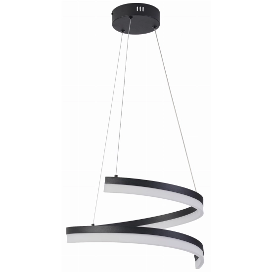 Monacor - lampa wisząca LED czarny mat 1x28W 2240lm 342501-30 REALITY