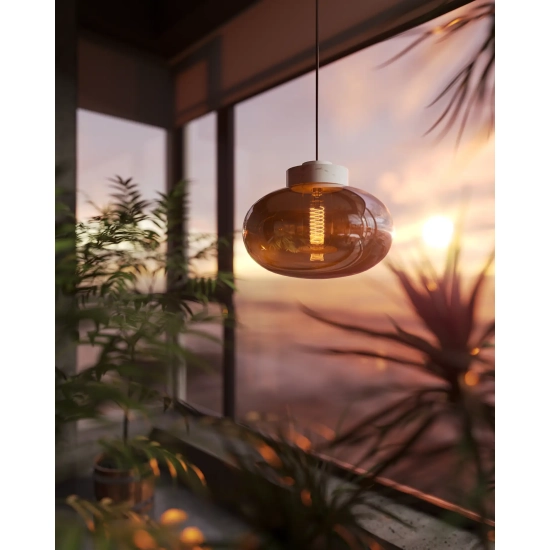 Lampa Wisząca Moonstone Amber Glass+white Marble P0518 MAXLIGHT - zdjęcie produktu