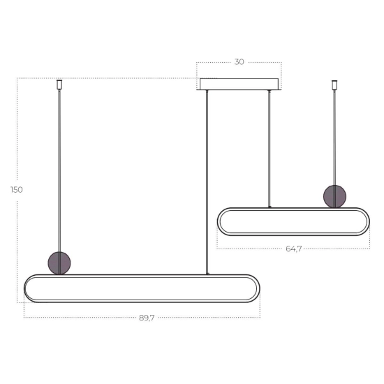 Lampa wisząca NICODEMO V2 PENDANT 60W/3000K 3-STEP DIMM AZ5780 AZZARDO