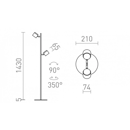 Lampa podłogowa NOVA R14276 Rendl light studio