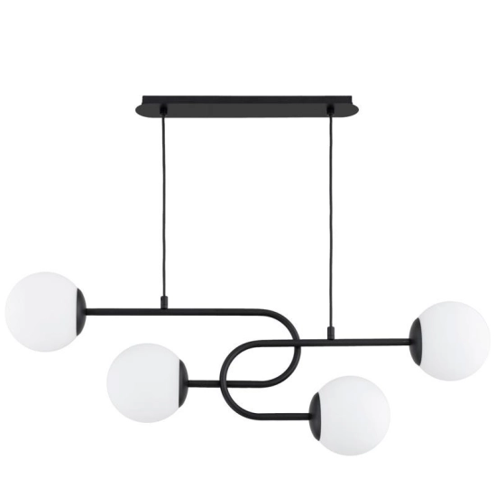 Lampa wisząca Nari 4xE14 czarna biała 63372 ALFA