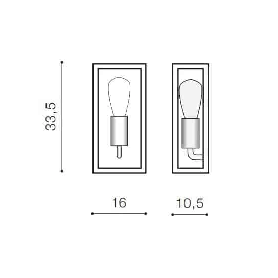 Niklas Wall (black) AZ4486 E27 1x MAX 60W IP44 GLASS METAL AZZARDO