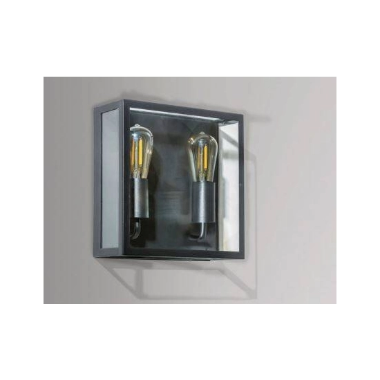 Niklas 2 Wall (black) AZ4488 E27 2x MAX 60W IP44 GLASS METAL AZZARDO