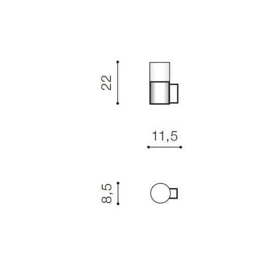 Kinkiet Nils Wall (black) AZ4478 E27 1x MAX 13W IP44 PC METAL AZZARDO
