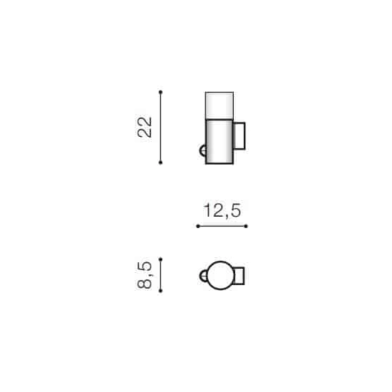Kinkiet Nils Wall Sensor (black) AZ4479 E27 1x MAX 13W IP44 PC METAL AZZARDO
