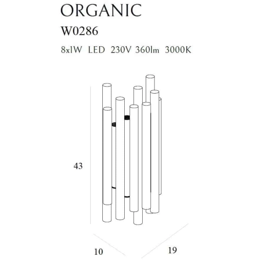 ORGANIC BLACK W0286 KINKIET MaxLight - zdjęcie dodatkowe 2