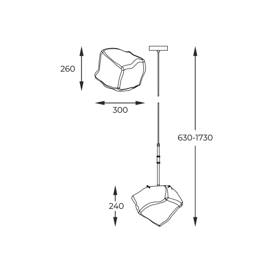 LAMPA WISZĄCA ZUMA LINE ROCK PENDANT P0488-01M-SEAC
