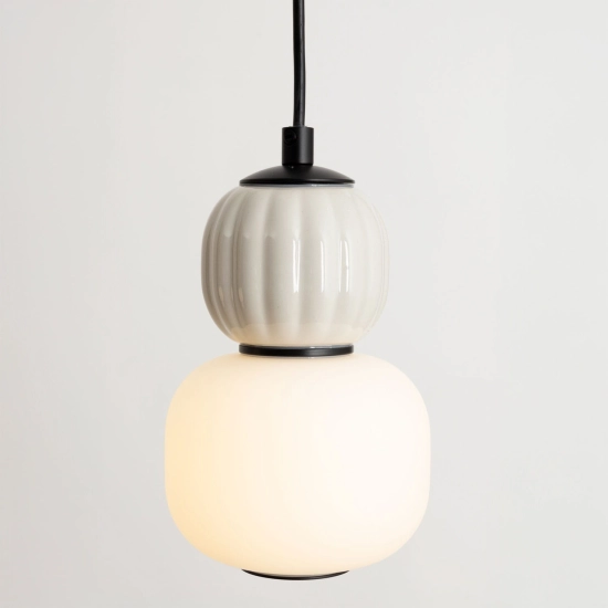 Lampa wisząca Modern 5w, Opal + Light Grey P0624 MaxLight