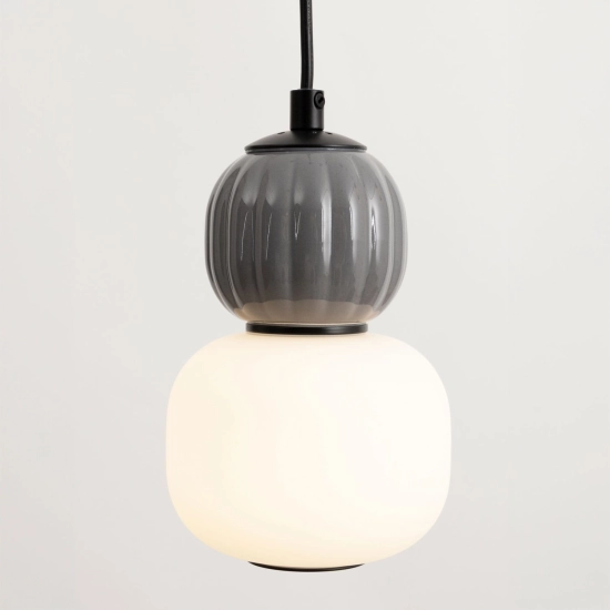 Lampa wisząca Modern 5w, Opal + Dark Grey P0626 MaxLight
