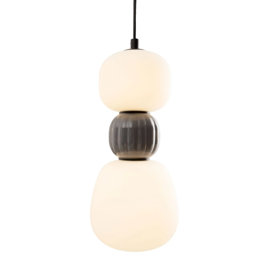 Lampa wisząca Modern 13w, Opal + Dark Grey P0629 MaxLight