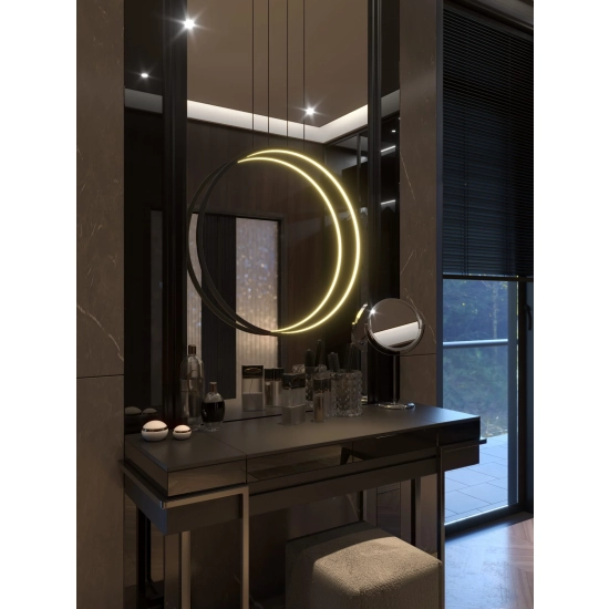 Lampa Wisząca Visual Ver 22W Black 60cm IP44 P0652 MaxLight