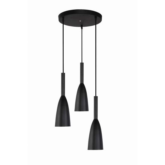 Solin 3 wisząca czarna LP-181/3P BK