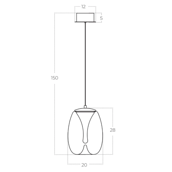 Lampa wisząca PAMELA AZ6184 LED 8W 3000K AZZARDO