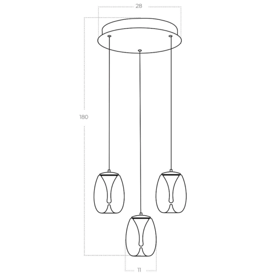 Lampa wisząca PAMELA AZ6268 LED 15W 3000K AZZARDO