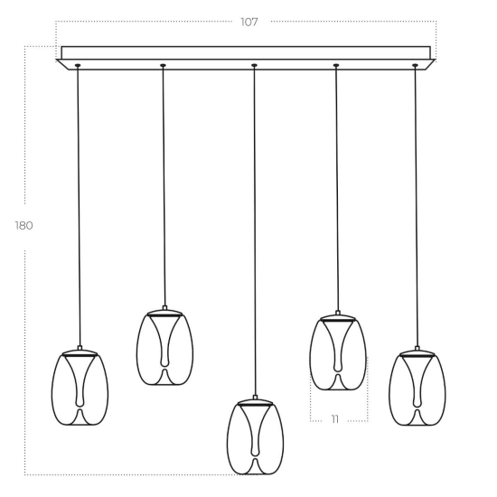 Lampa wisząca PAMELA AZ6269 LED 25W 3000K AZZARDO