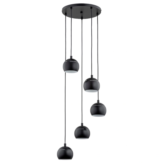Lampa wisząca PLUS CZARNA 5xE14 40cm 63146 ALFA