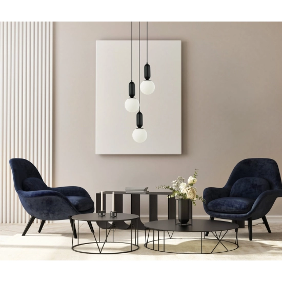 Lampa wisząca Aldeva PND-02340-3S-BK Italux - zdjęcie produktu