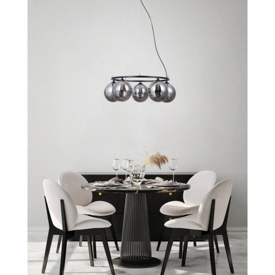 Lampa wisząca Molite PND-1098-5R-BK Italux - zdjęcie 3