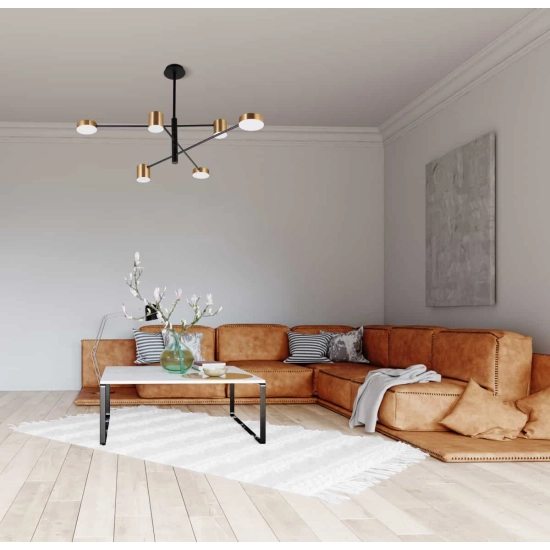 Lampa wisząca Remdal PND-16374-6-BK-GD-4K Italux - zdjęcie 2