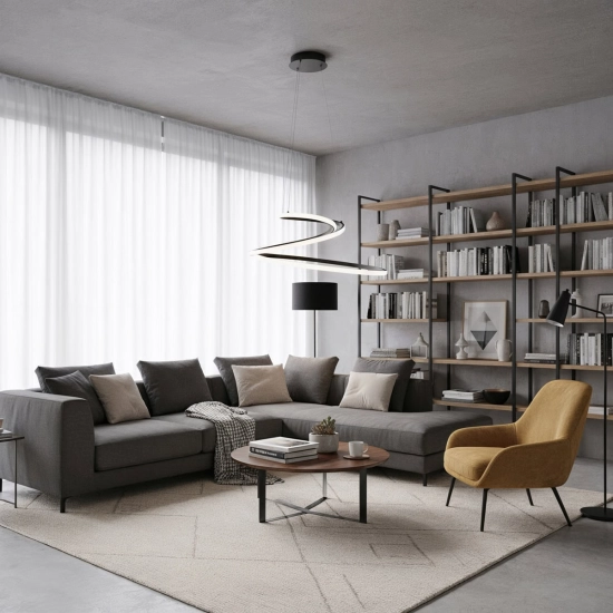 Lampa wisząca Lorila PND-2168-M-BK Italux - zdjęcie 4