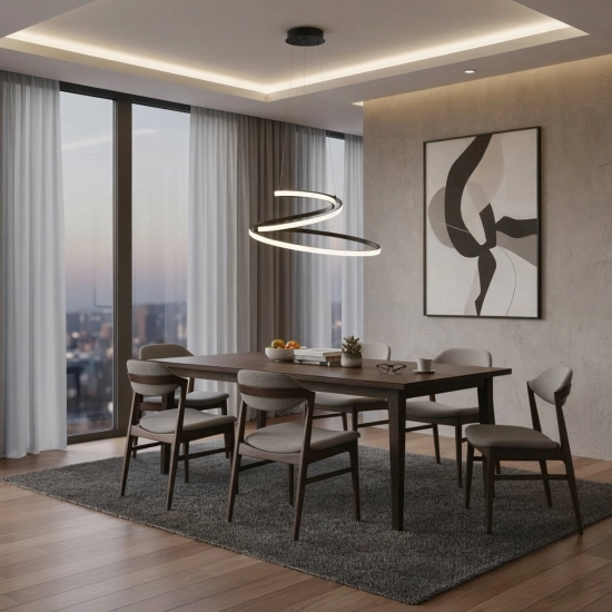 Lampa wisząca Lorila PND-2168-M-BK Italux - zdjęcie 6