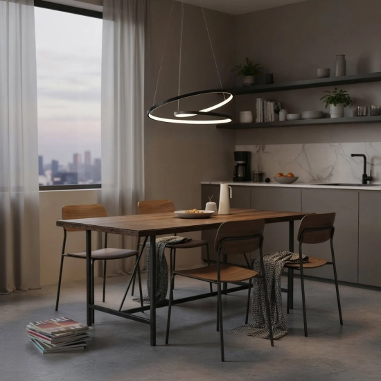 Lampa wisząca Reina PND-21692-M-BK Italux - zdjęcie 6