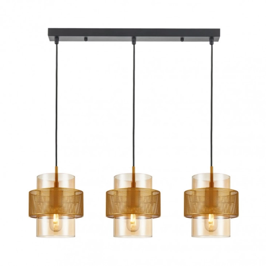 Lampa wisząca Vinoti PND-22132-3S-GD-AMB Italux