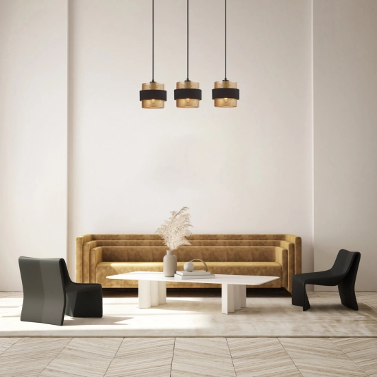 Lampa wisząca Bans PND-27467-3-BK-GD Italux - zdjęcie 5