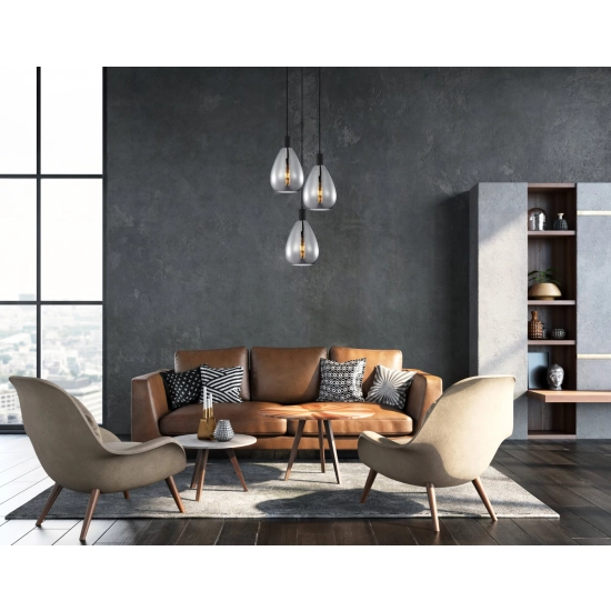 Lampa wisząca Zulo PND-27812-3A-BK-SG Italux - zdjęcie 2