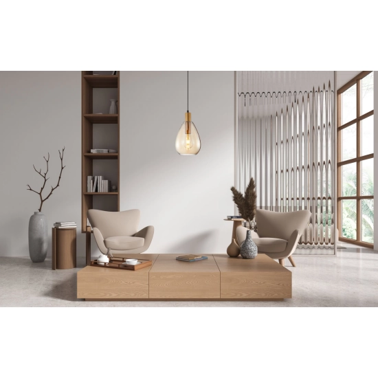Lampa wisząca Zulo PND-27812-BRO-AMB Italux - zdjęcie 2