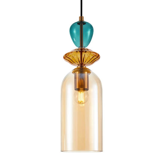 Lampa wisząca Busco PND-30263-1C-BRO-AMB Italux